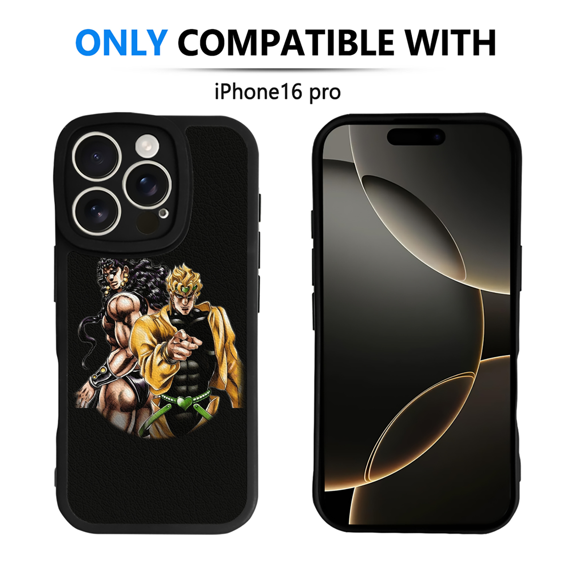 （画像用） ジョジョの奇妙な冒険 ディオ?ブランドー JoJo's Bizarre Adventure Dio Brando 【iPhone 16シリーズ対応】シリコンスマホケース（レザー調） 材質：シリコン